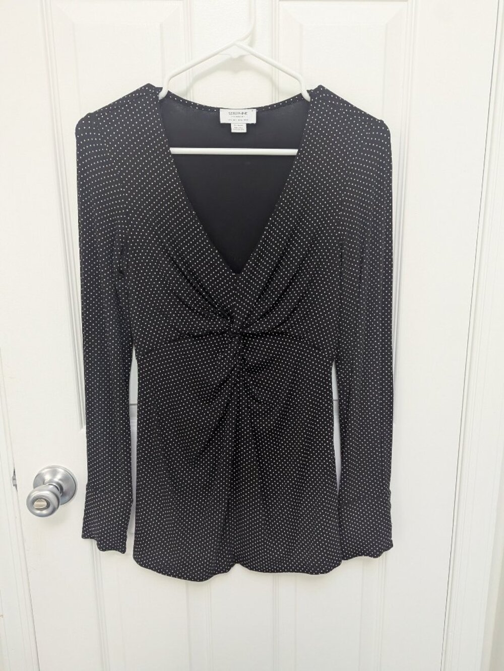 Seraphine twist-front maternity top